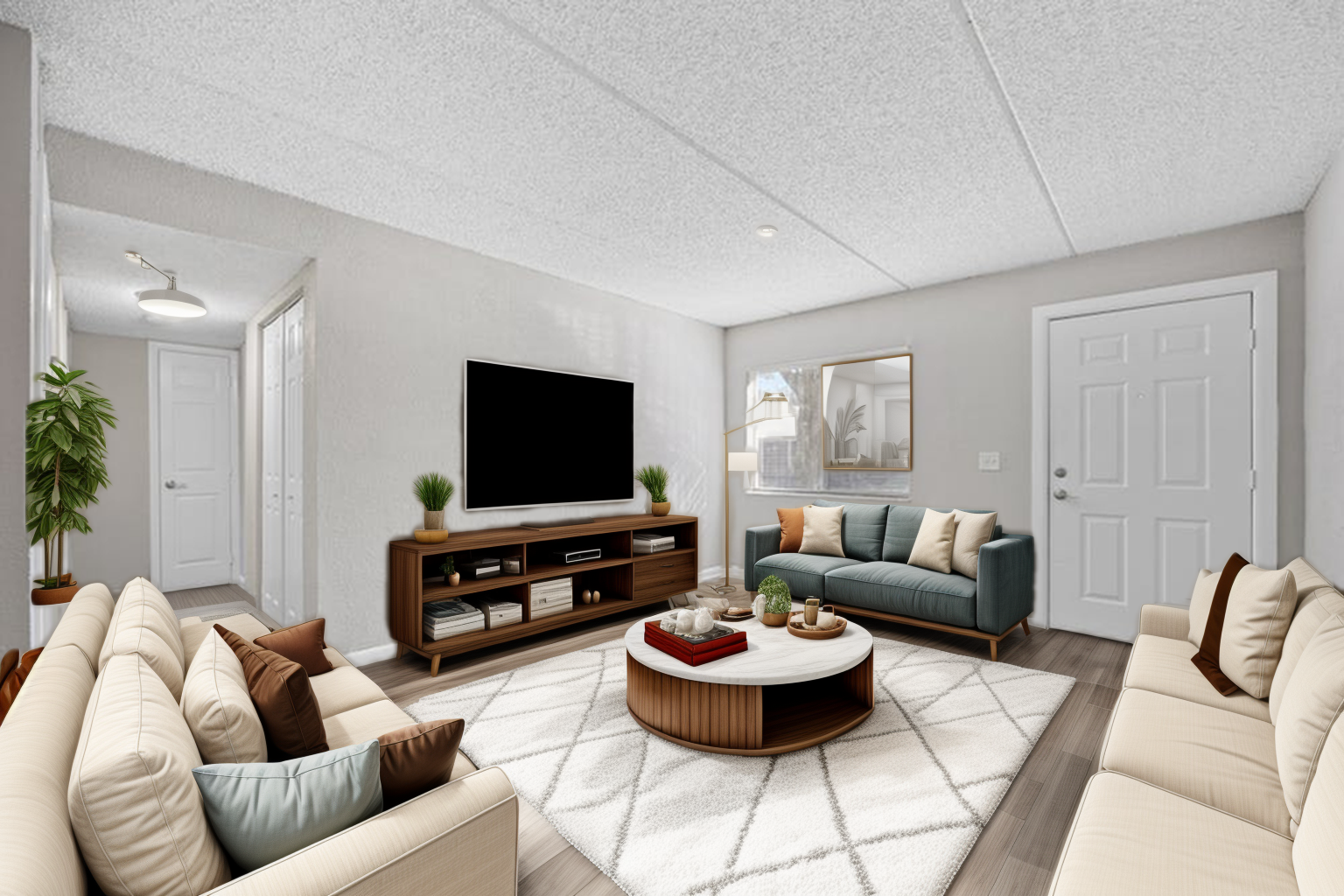 Spacious living room